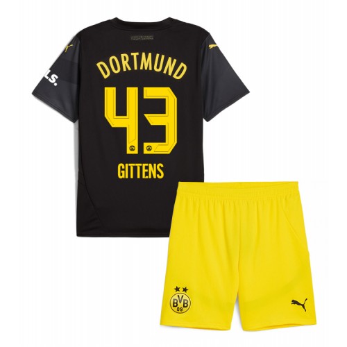 Borussia Dortmund Jamie Bynoe-Gittens #43 Gostujuci Dres za djecu 2024-25 Kratak Rukav (+ Kratke hlače)